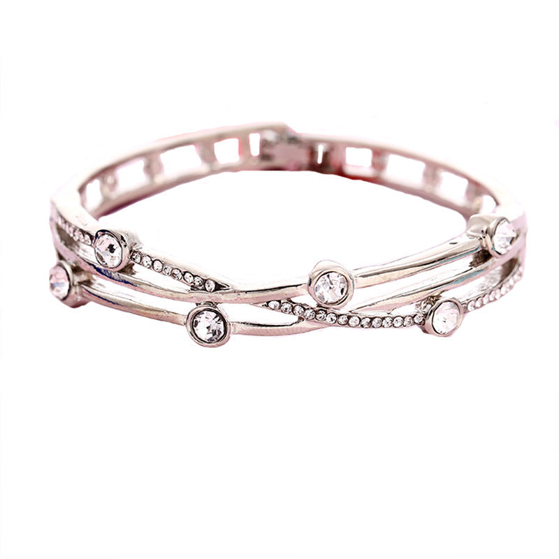 Cross Diamond Style Ladies Bracelet