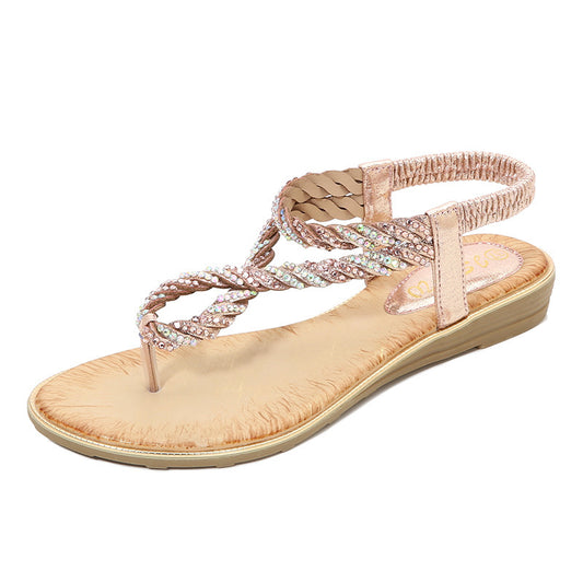 Rhinestone Sequin Sandals