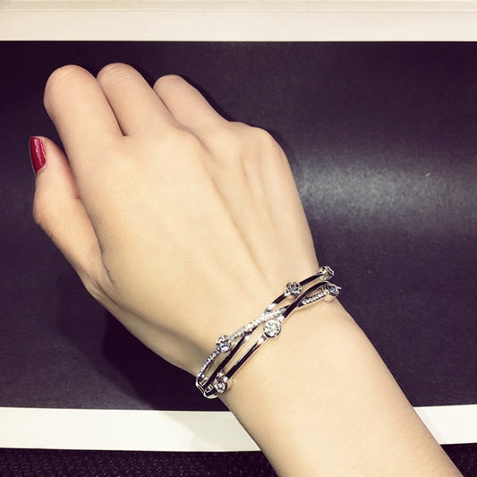 Cross Diamond Style Ladies Bracelet