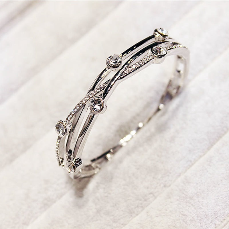 Cross Diamond Style Ladies Bracelet