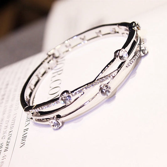 Cross Diamond Style Ladies Bracelet